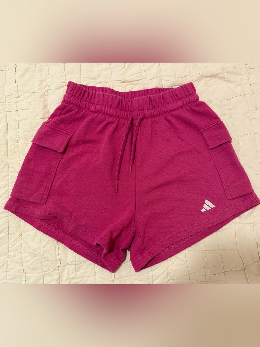 Adidas Women’s Magenta Cargo Athletic Shorts Size XS Hot Pink